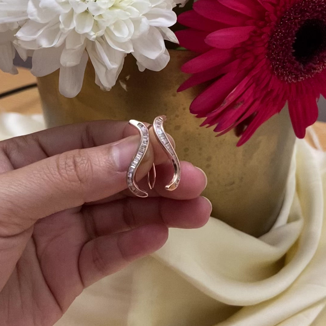 Rose Wave Illusion Earrings